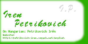 iren petrikovich business card
